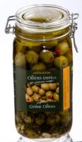Grüne Oliven mit rotem Paprika 1,55kg